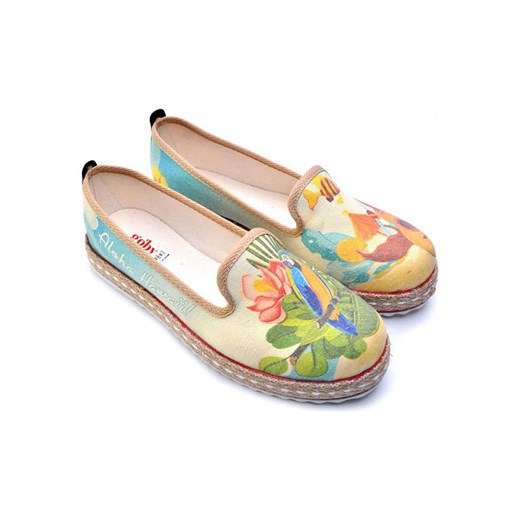 Espadryle damskie Goby casual płaskie w nadruki 