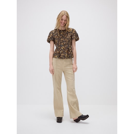 Bluzka damska Reserved bawełniana z okrągłym dekoltem z krótkim rękawem 
