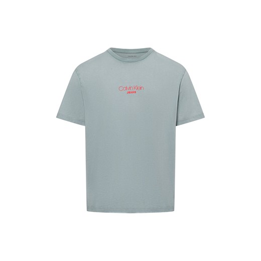Calvin Klein Jeans Koszulka męska Mężczyźni Bawełna szary jednolity ze sklepu vangraaf w kategorii T-shirty męskie - zdjęcie 179695399