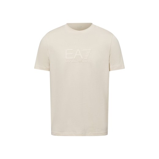 EA7 Emporio Armani Koszulka męska Mężczyźni Bawełna écru jednolity ze sklepu vangraaf w kategorii T-shirty męskie - zdjęcie 179695415