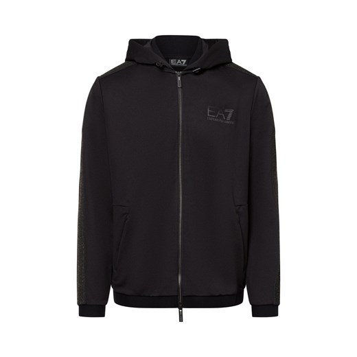 EA7 Emporio Armani Bluza męska Mężczyźni Sztuczne włókno czarny jednolity ze sklepu vangraaf w kategorii Bluzy męskie - zdjęcie 179695416