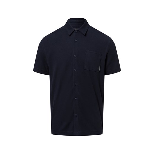 Marc O'Polo Męska koszulka polo Mężczyźni Bawełna granatowy jednolity ze sklepu vangraaf w kategorii T-shirty męskie - zdjęcie 179695426