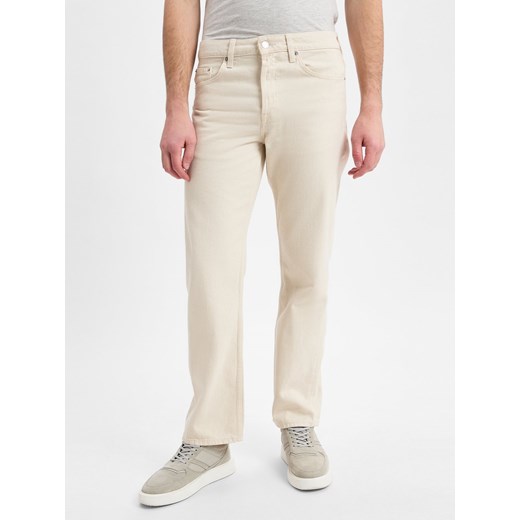 Only&Sons Dżinsy - Edge Mężczyźni Bawełna beżowy jednolity ze sklepu vangraaf w kategorii Jeansy męskie - zdjęcie 179695436