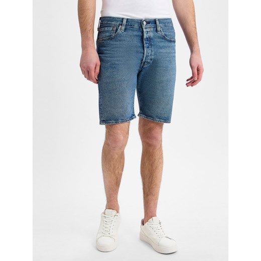 Levi's Szorty - 501 Mężczyźni Bawełna light stone jednolity ze sklepu vangraaf w kategorii Spodenki męskie - zdjęcie 179695439
