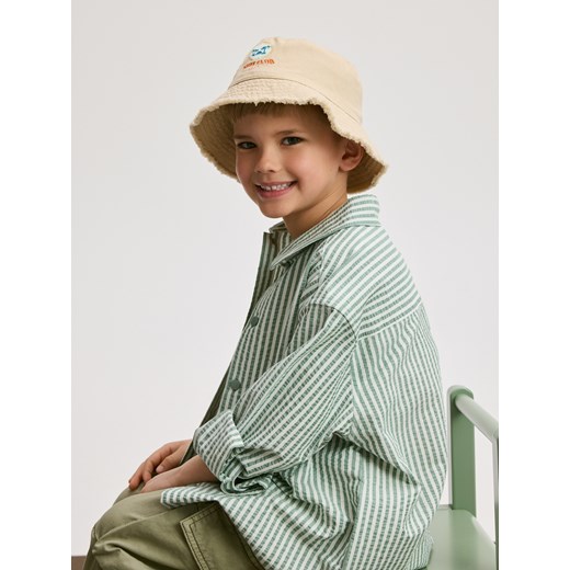 Reserved - Bawełniany kapelusz bucket - kremowy Reserved 5-9 lat Reserved