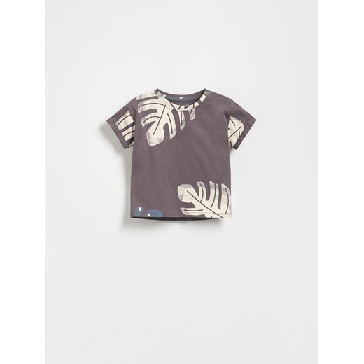 Reserved - Bawełniany t-shirt z nadrukiem - czarny ze sklepu Reserved w kategorii T-shirty chłopięce - zdjęcie 179696496