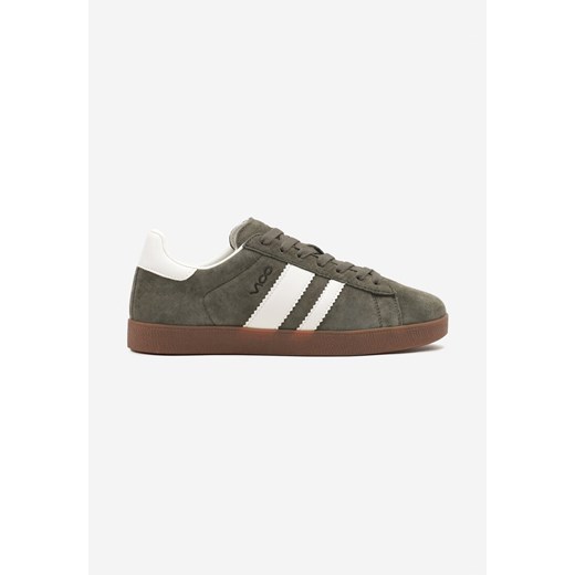 Ciemnobeżowe Buty Sportowe z Naturalnego Zamszu Palarwena ze sklepu born2be.pl w kategorii Buty sportowe męskie - zdjęcie 179697346