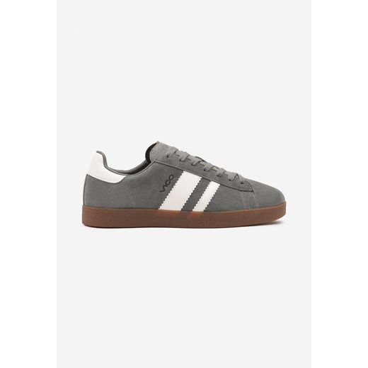 Ciemnoszare Buty Sportowe z Naturalnego Zamszu Palarwena ze sklepu born2be.pl w kategorii Buty sportowe męskie - zdjęcie 179697358