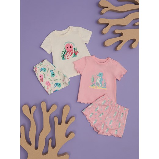 Sinsay - Piżama dwuczęściowa - różowy Sinsay 98 Sinsay