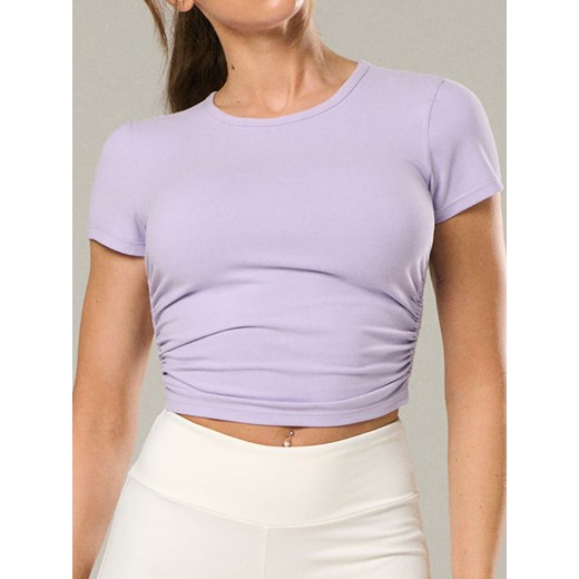 Sinsay - Sportowe crop top - fioletowy Sinsay M Sinsay