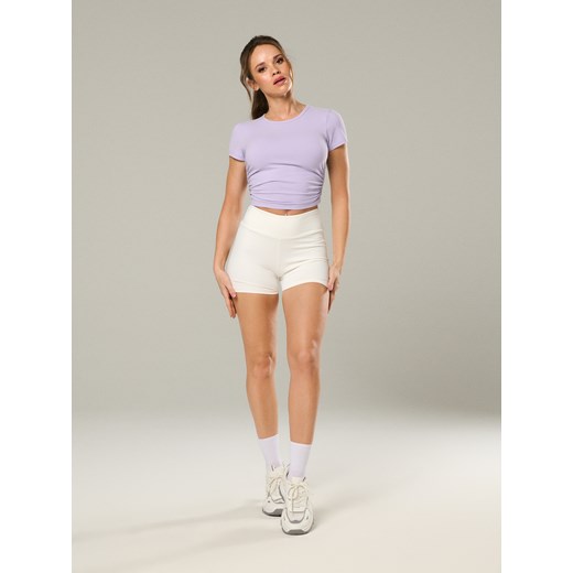 Sinsay - Sportowe crop top - fioletowy Sinsay S Sinsay