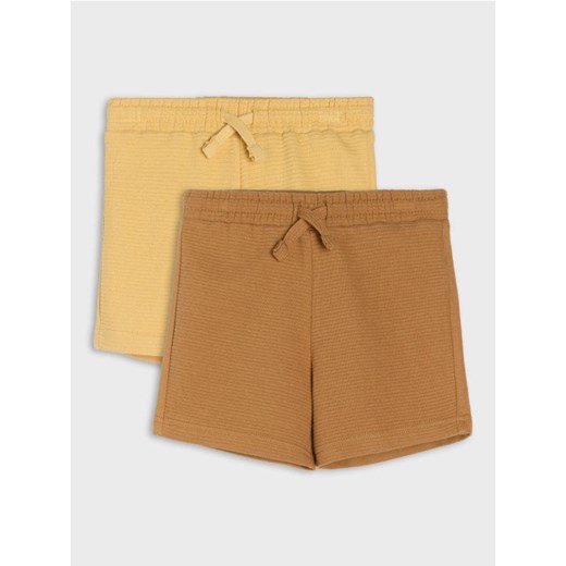 Sinsay - Szorty z przodem wykonanym z prążkowanej dzianiny 2 pack - beżowy - id: 034DZ-08X - marki Sinsay - 179698688 Sinsay - Szorty z przodem wykonanym z prążkowanej dzianiny 2 pack - beżowy ze sklepu Sinsay w kategorii Spodenki dziewczęce - zdjęcie 179698688