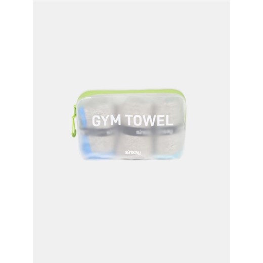 Sinsay - Ręczniki szybkoschnące w pokrowcu zapinanym na zamek 3 pack - niebieski Sinsay One Size Sinsay