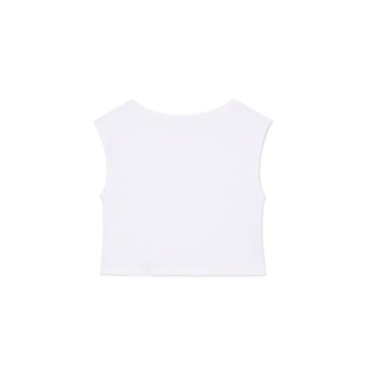 Cropp - Luźny T-shirt na jedno ramię - biały ze sklepu Cropp w kategorii Bluzki damskie - zdjęcie 179699278
