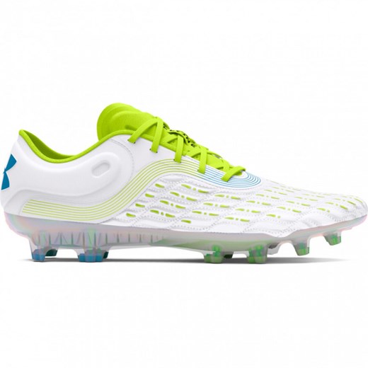 Męskie buty piłkarskie korki lanki Under Armour UA Clone Mag Elite 3.0 FG - białe ze sklepu Sportstylestory.com w kategorii Buty sportowe męskie - zdjęcie 179699889