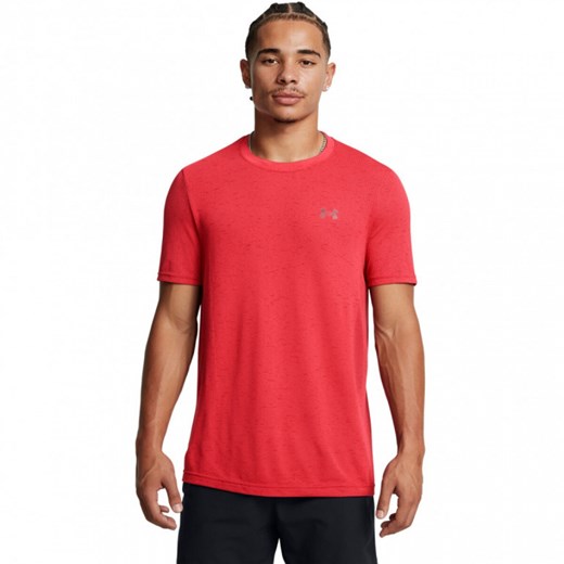 Męska koszulka treningowa Under Armour UA Vanish Seamless SS - czerwona ze sklepu Sportstylestory.com w kategorii T-shirty męskie - zdjęcie 179699895