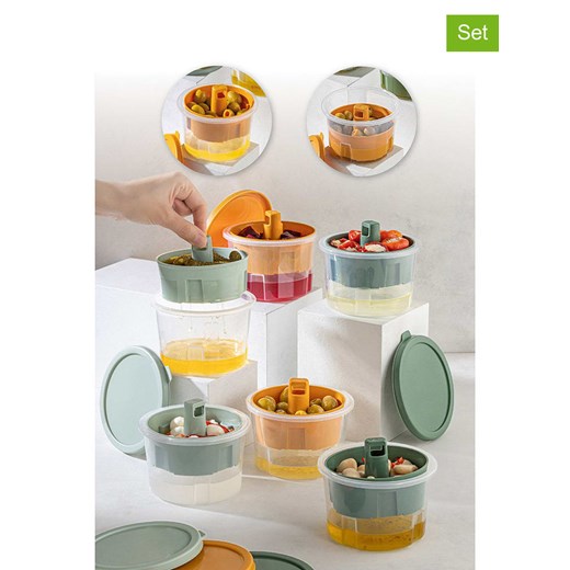 Violeta Home Pojemniki (6 szt.) w kolorze pomarańczowo-zielono-błękitnym - 650 ml ze sklepu Limango Polska w kategorii Pojemniki kuchenne - zdjęcie 179700168