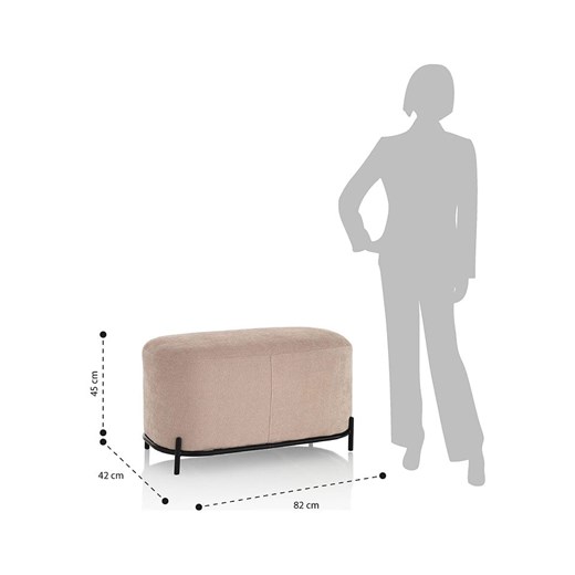 TFT Home Hocker "Vanity" w kolorze beżowym - 82 x 45 x 42 cm Tft Home onesize Limango Polska okazja