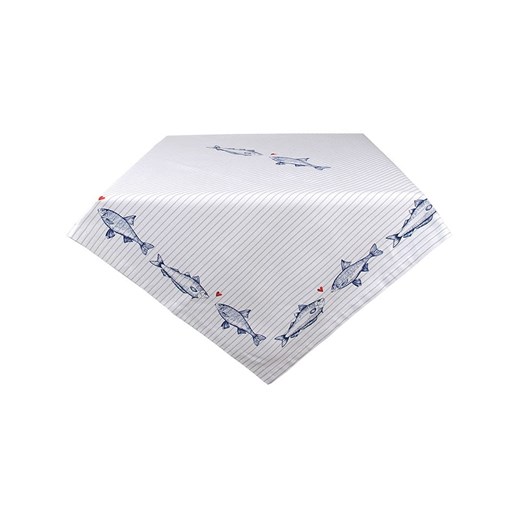 Clayre & Eef Obrus w kolorze biało-niebieskim - 100 x 100 cm onesize promocyjna cena Limango Polska