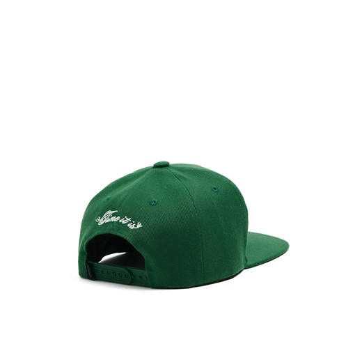 Cropp - Zielona czapka snapback z naszywkami - zielony Cropp Uniwersalny Cropp