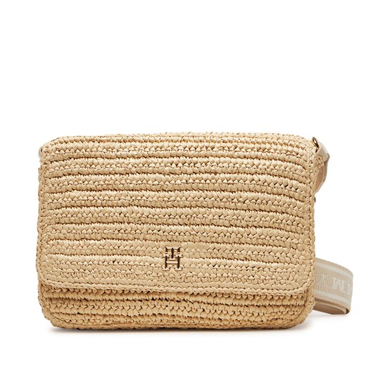 Torebka Tommy Hilfiger Spring Logo Conv Crossover AW0AW17224 Beżowy Tommy Hilfiger one size eobuwie.pl