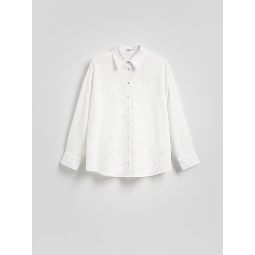 Reserved - Bawełniana koszula - biały Reserved L Reserved