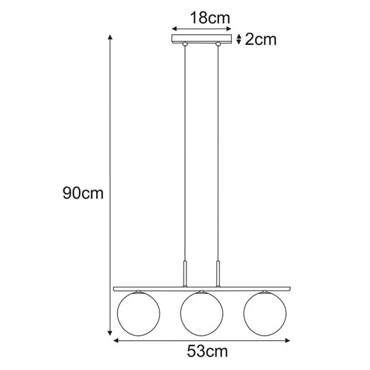 Wisząca lampa z trzema kloszami Ruti Lumes One Size Edinos.pl