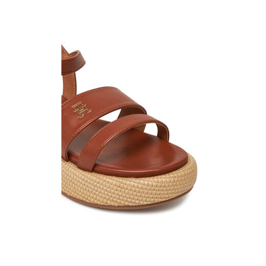 Espadryle damskie Tommy Hilfiger na koturnie z tkaniny 