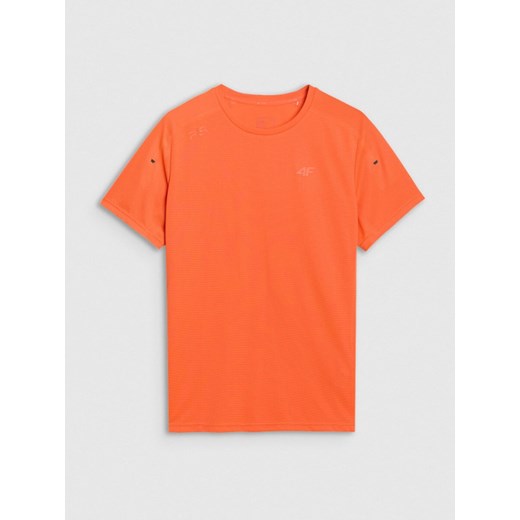 Męska koszulka treningowa 4F x Robert Lewandowski RL9SSS25TFTSM1693 - pomarańczowa ze sklepu Sportstylestory.com w kategorii T-shirty męskie - zdjęcie 179708229