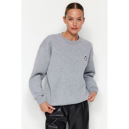trendyol Bluza w kolorze szarym ze sklepu Limango Polska w kategorii Bluzy damskie - zdjęcie 179716348