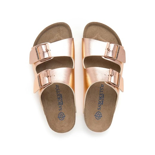 SABOKETS Klapki w kolorze złoto-różowym Sabokets 39 okazyjna cena Limango Polska