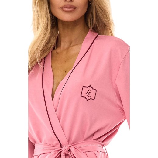 Krótki szlafrok damski różowy 2504, Kolor różowy, Rozmiar S, L&amp;L S promocyjna cena Primodo