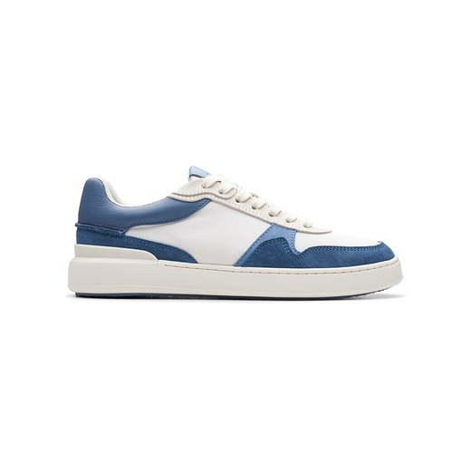 Clarks Skórzane sneakersy &quot;CourtLite Race&quot; w kolorze niebiesko-białym ze sklepu Limango Polska w kategorii Trampki męskie - zdjęcie 179720258