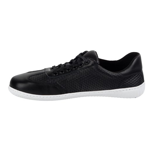Olivier Buty męskie barefoot minimalistyczne skórzane 0742WK czarny tłoczony Olivier 40 ButyModne.pl