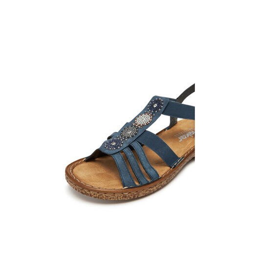 Rieker Sandały 628G9-16 Granatowy Rieker 41 MODIVO
