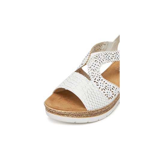 Rieker espadryle damskie casualowe z klamrą letnie