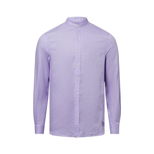 Scotch & Soda Męska koszula lniana Mężczyźni Regular Fit len bzowy jednolity ze sklepu vangraaf w kategorii Koszule męskie - zdjęcie 179721195