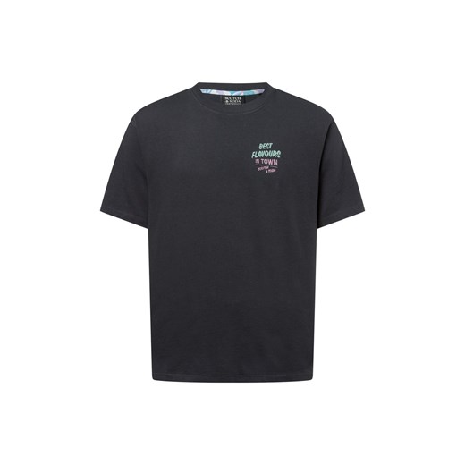 Scotch & Soda Koszulka męska Mężczyźni Bawełna antracytowy jednolity ze sklepu vangraaf w kategorii T-shirty męskie - zdjęcie 179721198