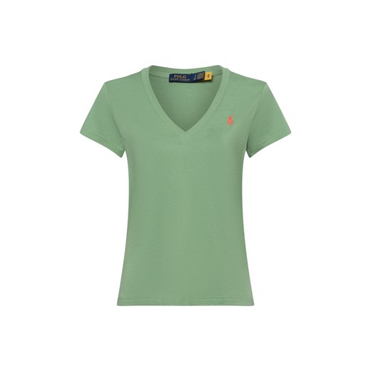 Polo Ralph Lauren Koszulka damska Kobiety Bawełna zielony jednolity ze sklepu vangraaf w kategorii Bluzki damskie - zdjęcie 179721219