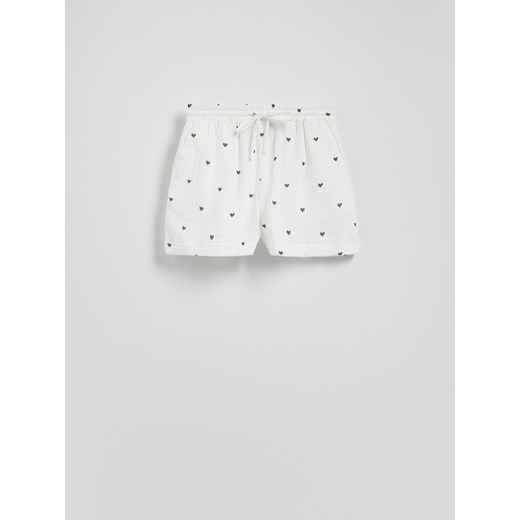 Reserved - Szorty z bawełnianego muślinu - wielobarwny Reserved XL Reserved