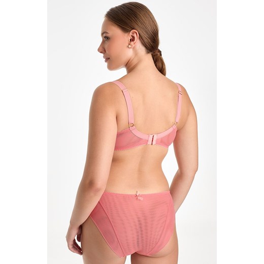 Biustonosz koronkowy miękki soft Natali flamingo B161, Kolor flamingo, Rozmiar 65E, Ewa Bien ze sklepu Intymna w kategorii Biustonosze - zdjęcie 179730317