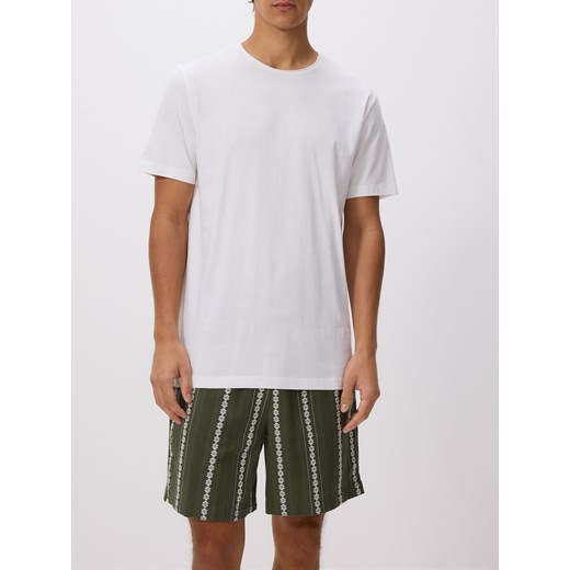 Reserved - Bawełniany t-shirt regular - biały Reserved S Reserved