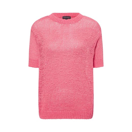 Franco Callegari Sweter damski z dzianiny Kobiety koralowy wypukły wzór tkaniny ze sklepu vangraaf w kategorii Swetry damskie - zdjęcie 179733976