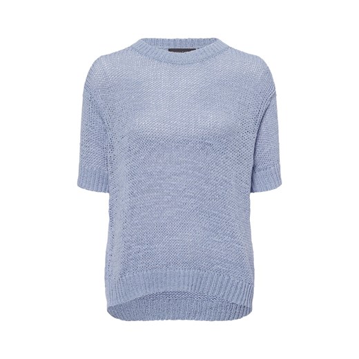 Franco Callegari Sweter damski z dzianiny Kobiety jasnoniebieski wypukły wzór tkaniny ze sklepu vangraaf w kategorii Swetry damskie - zdjęcie 179733977