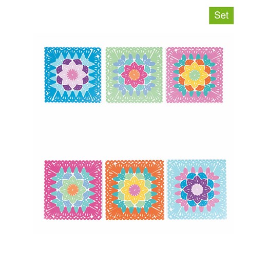 Villa d´Este Podkładki (6 szt.) &quot;Crochet Square&quot; ze wzorem - 20 x 20 cm ze sklepu Limango Polska w kategorii Akcesoria kuchenne - zdjęcie 179734556