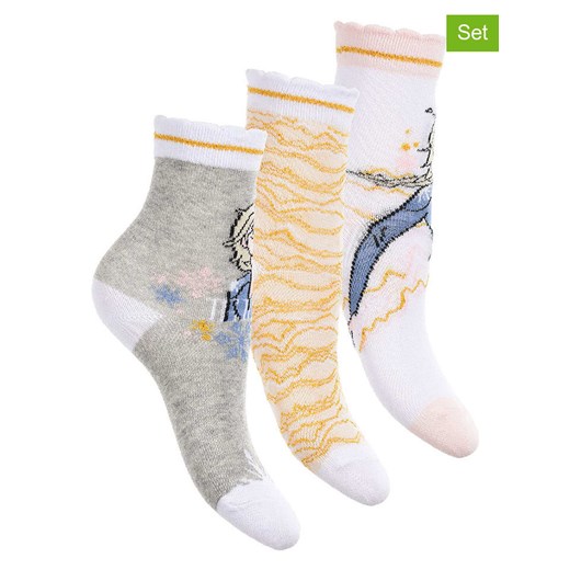 Disney Frozen Skarpety (3 pary) &quot;Kraina Lodu&quot; ze wzorem ze sklepu Limango Polska w kategorii Skarpetki dziecięce - zdjęcie 179734797