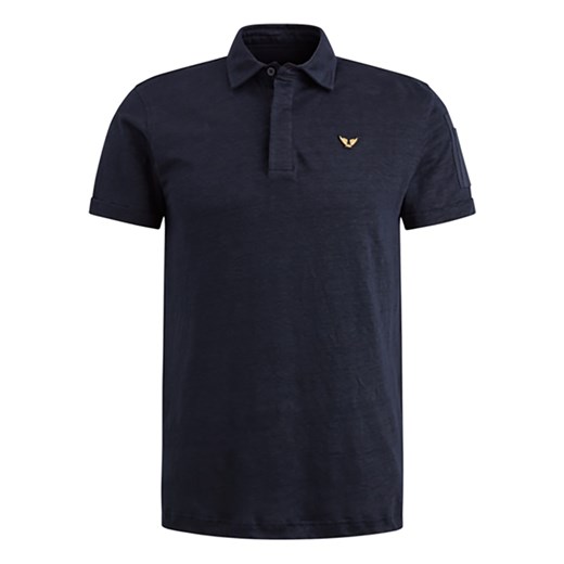 PME Legend Lniana koszulka polo w kolorze granatowym ze sklepu Limango Polska w kategorii T-shirty męskie - zdjęcie 179734878