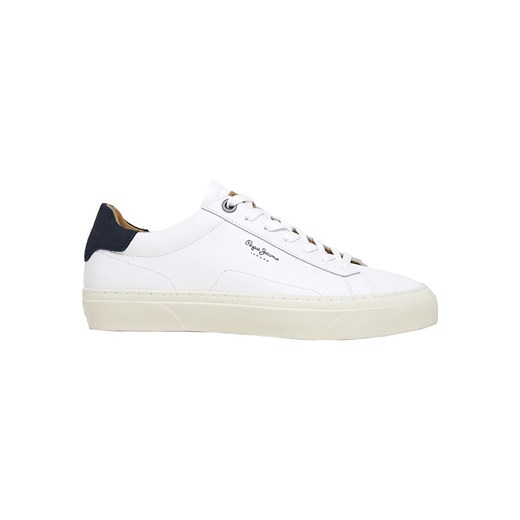 Pepe Jeans FOOTWEAR Skórzane sneakersy &quot;Yogi&quot; w kolorze białym ze sklepu Limango Polska w kategorii Trampki męskie - zdjęcie 179736399