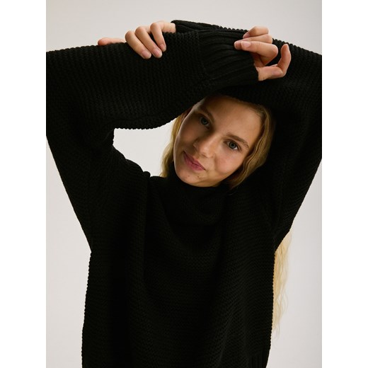 Reserved - Sweter z szerokim golfem - czarny ze sklepu Reserved w kategorii Swetry dziewczęce - zdjęcie 179738139