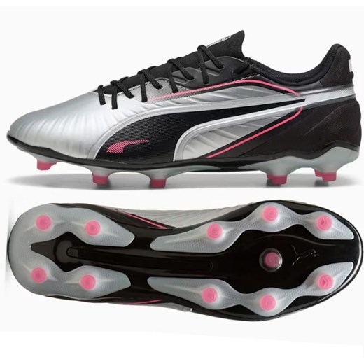 Buty piłkarskie Puma King Match FG/AG 108315-02 szare ze sklepu ButyModne.pl w kategorii Buty sportowe męskie - zdjęcie 179738637
